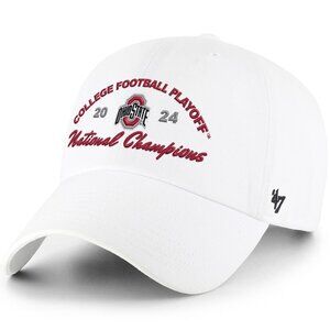 Ohio State Buckeyes 2024 College Football Champions White '47 Adjustable Hat New